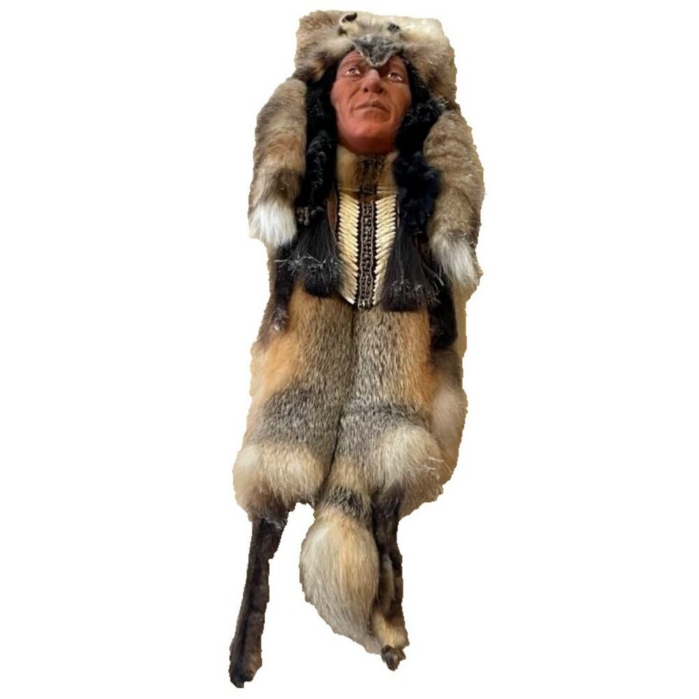 43" Native American La Ne Ayo Assiniboine Walking Wolf Cherokee Mask 1/100 - Picture 3 of 16